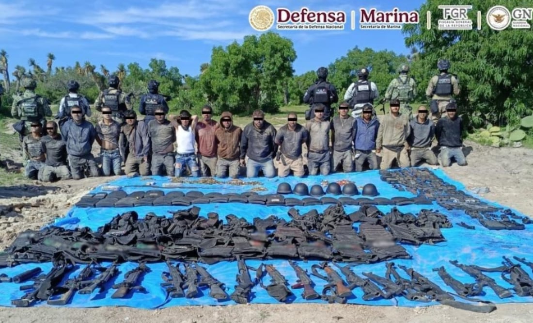 Capturan a 18 presuntos miembros del CJNG en Aguascalientes; queman vehículos tras operativo