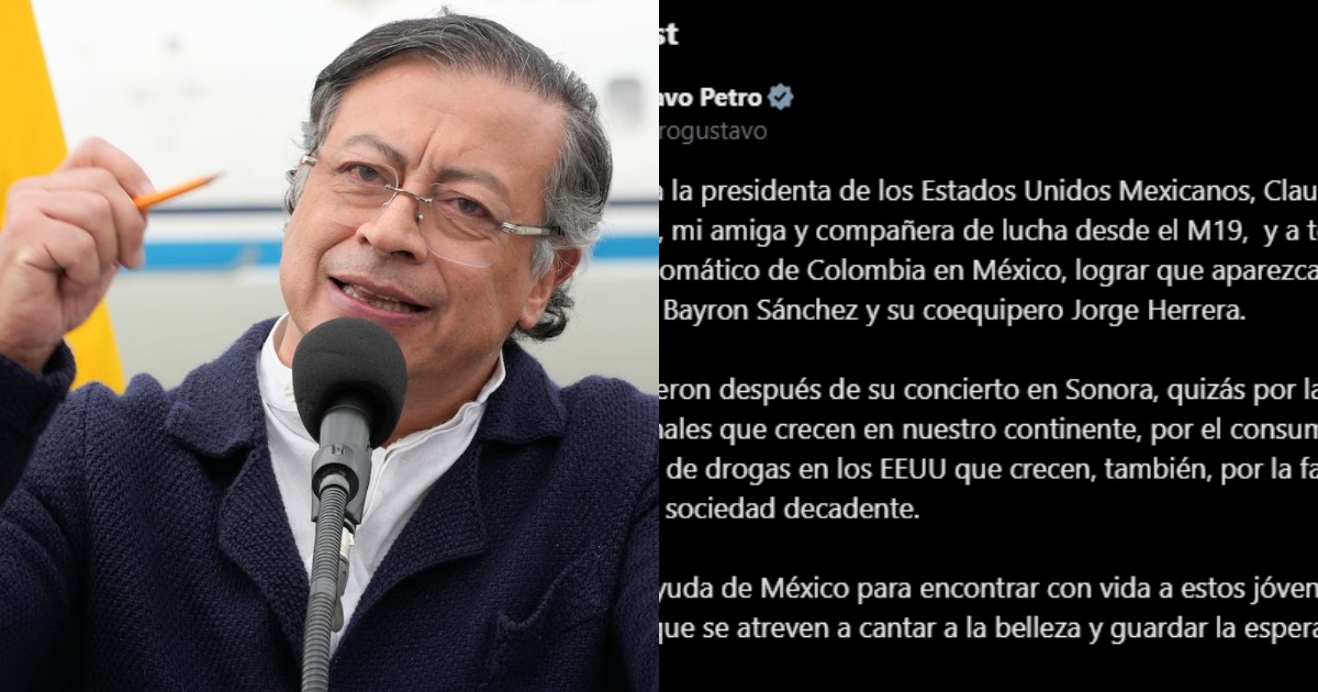 Petro arma tormenta en redes por desaparición de artistas colombianos en México