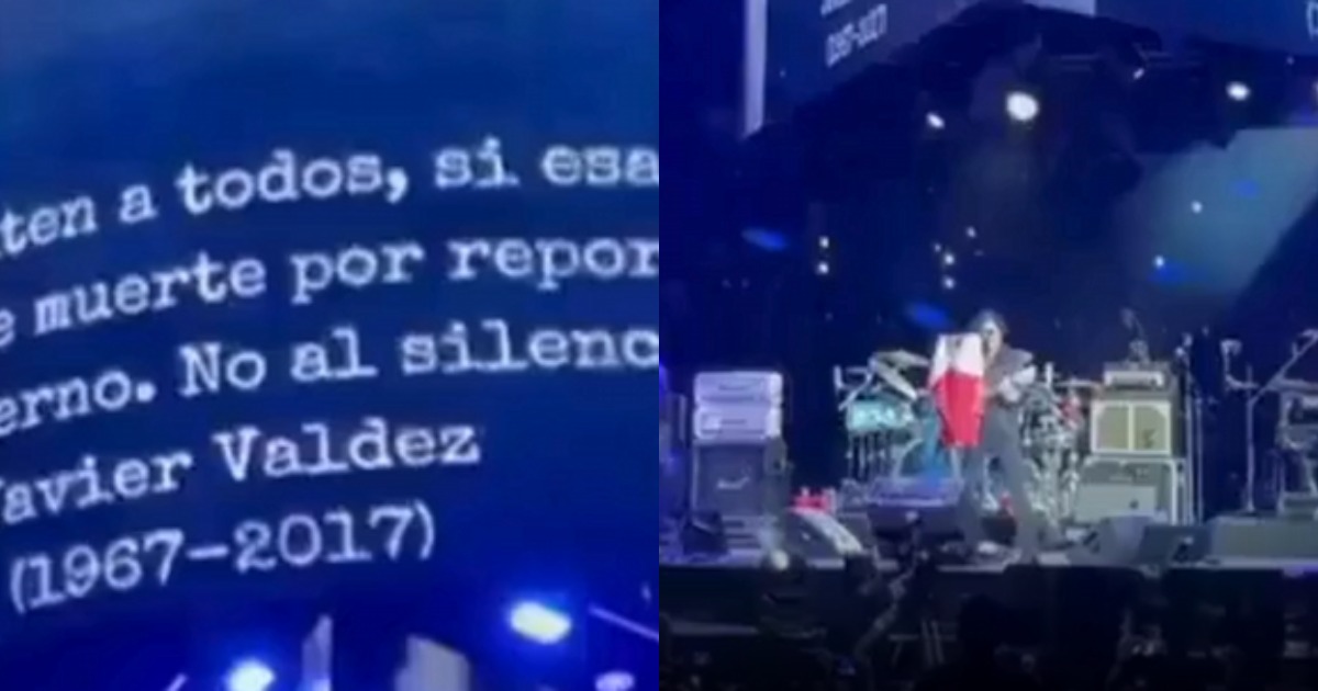 Caifanes rinde homenaje a periodistas asesinados en Palacio de los Deportes