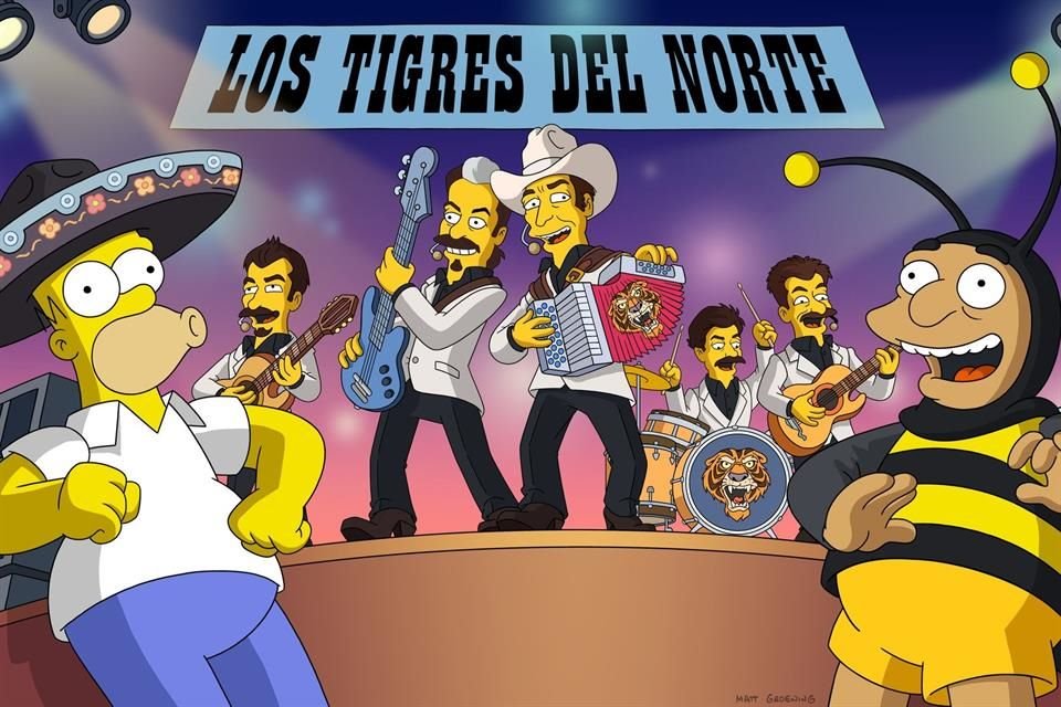 Los Tigres del Norte llegan a Los Simpson con corrido inédito