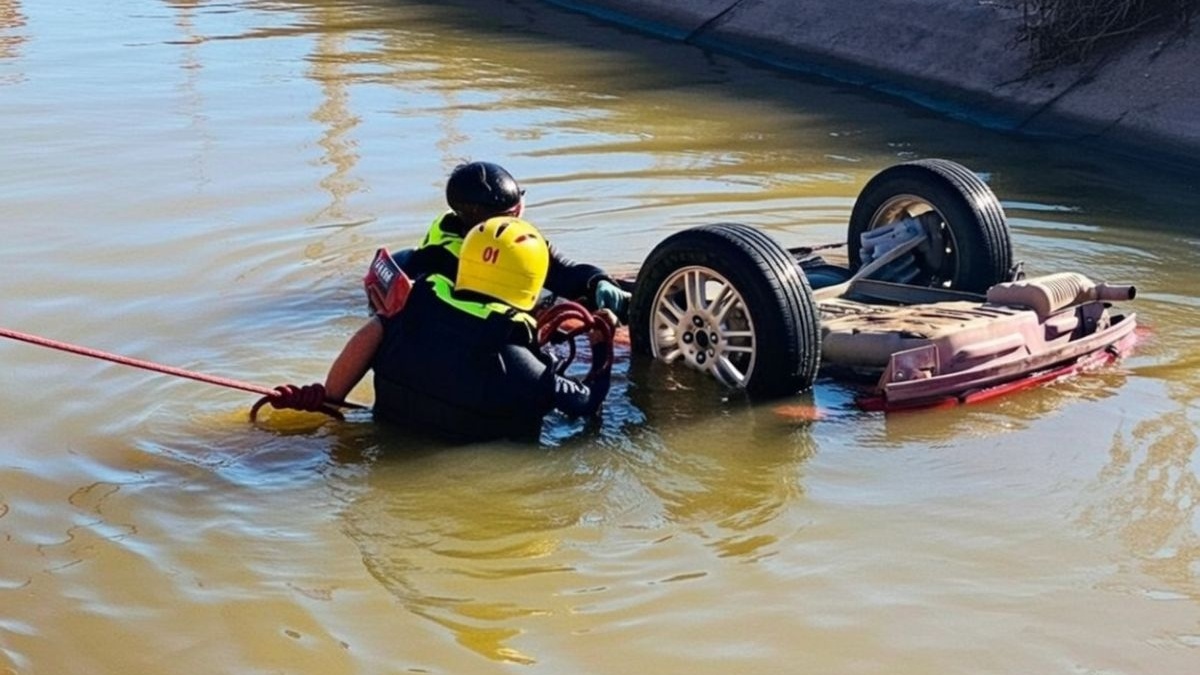 Mueren cuatro jóvenes al volcar en canal de riego en Navojoa