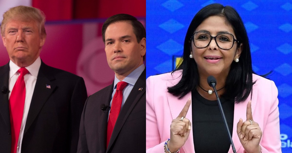 Vicepresidenta del régimen de Maduro pide diálogo a Trump tras amenazas