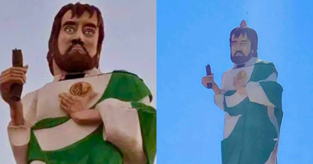 Estatua de San Judas en Puebla desata memes por su parecido con “Kikin” Fonseca y otros famosos