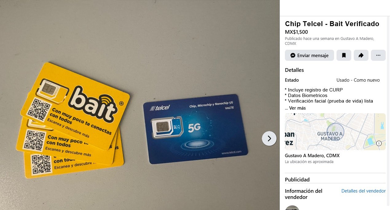 Una semana bastó: ya venden chips registrados en el padrón móvil