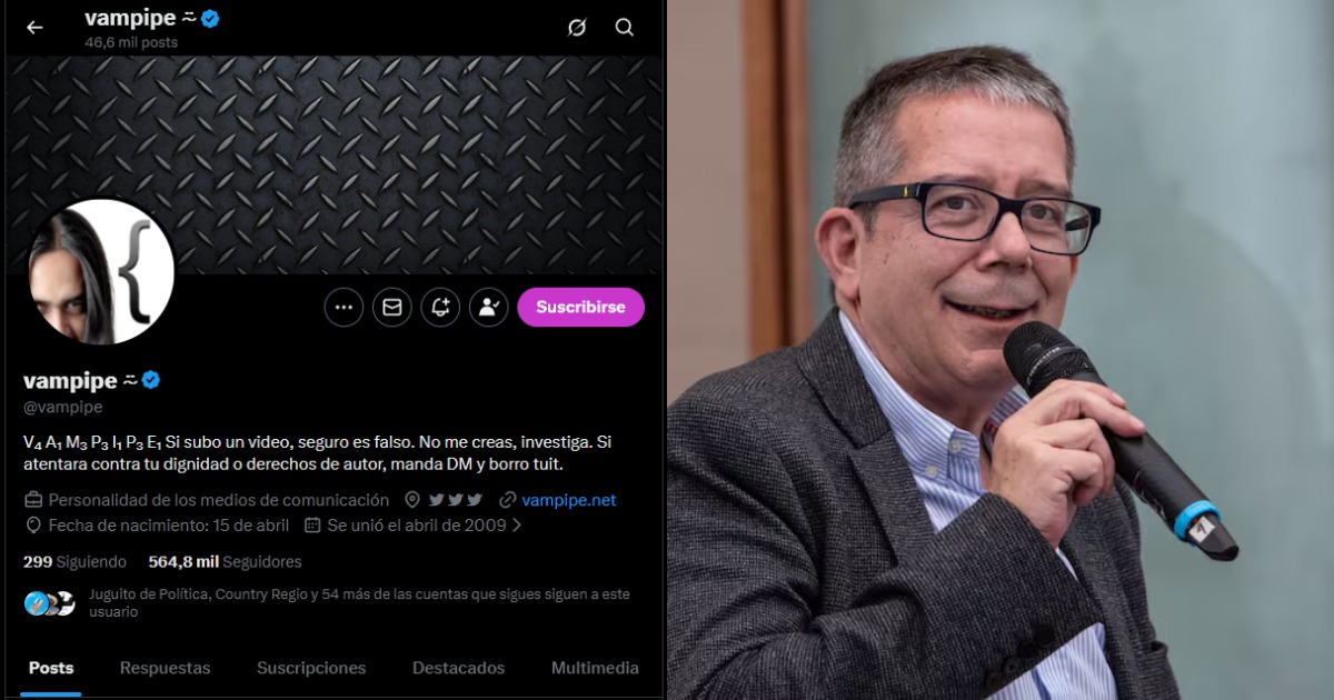 Vampipe arremete contra Infodemia tras rectificación y exige salida de Jenaro Villamil